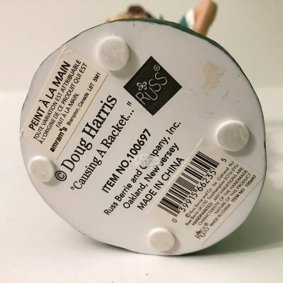 Doug Harris Tennis Player Causing A Racket Russ Berrie Statue - Picture 14 of 16